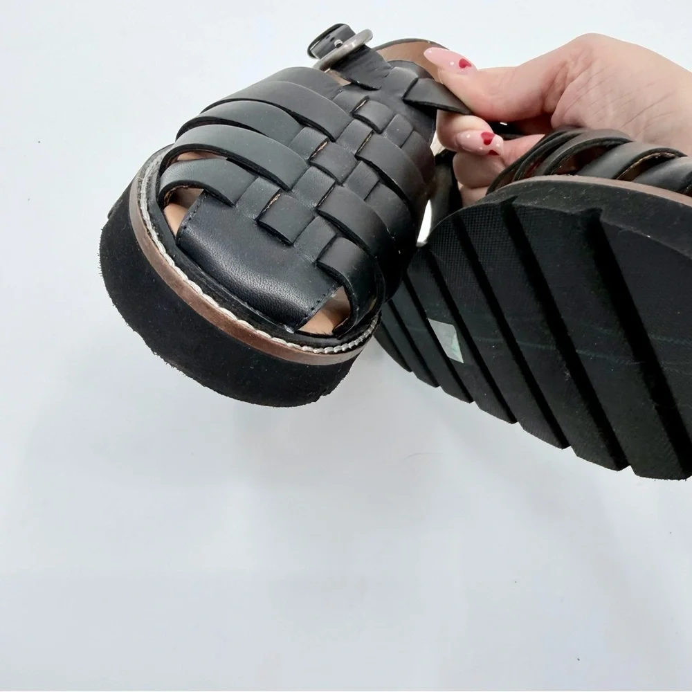 Anthropologie Black Strappy Sandals - Picture 7 of 10